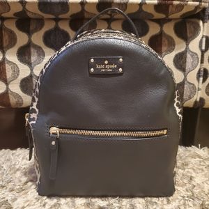 Kate spade leopard backpack